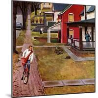 "Paperboy", April 14, 1951-John Falter-Mounted Giclee Print