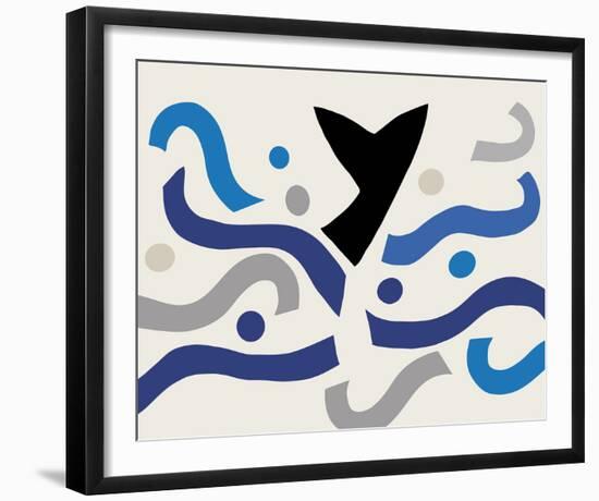 Papercut Ocean - Tail-Mark Chandon-Framed Giclee Print