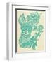 Papercut Showing a Lion Dance-null-Framed Giclee Print