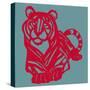 Papercut Tiger-null-Stretched Canvas