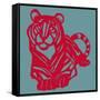 Papercut Tiger-null-Framed Stretched Canvas
