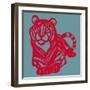 Papercut Tiger-null-Framed Premium Giclee Print