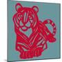 Papercut Tiger-null-Mounted Premium Giclee Print