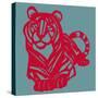 Papercut Tiger-null-Stretched Canvas