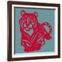 Papercut Tiger-null-Framed Giclee Print