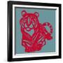 Papercut Tiger-null-Framed Giclee Print