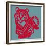 Papercut Tiger-null-Framed Giclee Print