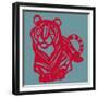 Papercut Tiger-null-Framed Giclee Print