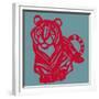 Papercut Tiger-null-Framed Giclee Print