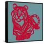 Papercut Tiger-null-Framed Stretched Canvas