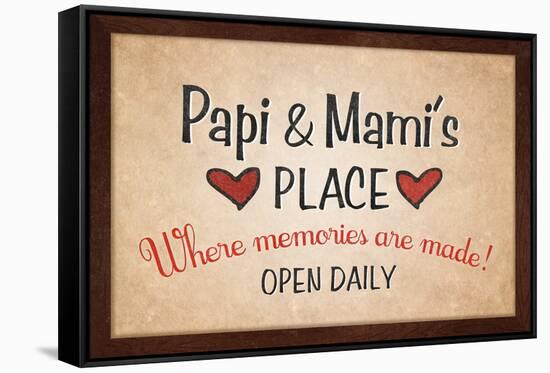 Papi and Mami's Place-null-Framed Stretched Canvas