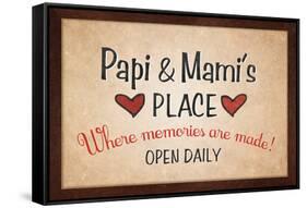 Papi and Mami's Place-null-Framed Stretched Canvas