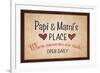 Papi and Mami's Place-null-Framed Art Print