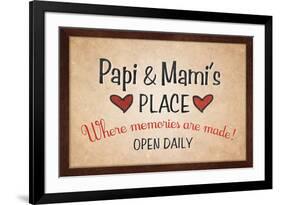 Papi and Mami's Place-null-Framed Art Print