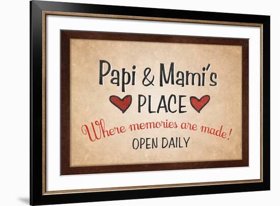 Papi and Mami's Place-null-Framed Art Print