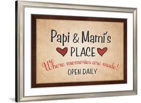 Papi and Mami's Place-null-Framed Art Print