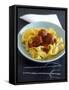 Pappardelle with Meatballs and Tomato Sauce-Jean Cazals-Framed Stretched Canvas