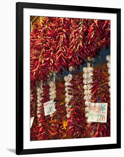 Paprika and Garlic, Central Market (Kozponti Vasarcsarnok), Budapest, Hungary, Europe-Stuart Black-Framed Photographic Print