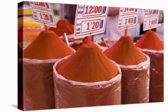 Paprika for Sale, Mercado Central (Central Market), Valencia-Martin Child-Stretched Canvas