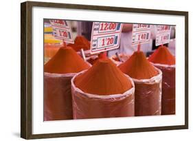 Paprika for Sale, Mercado Central (Central Market), Valencia-Martin Child-Framed Photographic Print