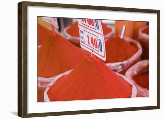 Paprika for Sale, Mercado Central (Central Market), Valencia-Martin Child-Framed Photographic Print