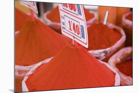 Paprika for Sale, Mercado Central (Central Market), Valencia-Martin Child-Mounted Photographic Print