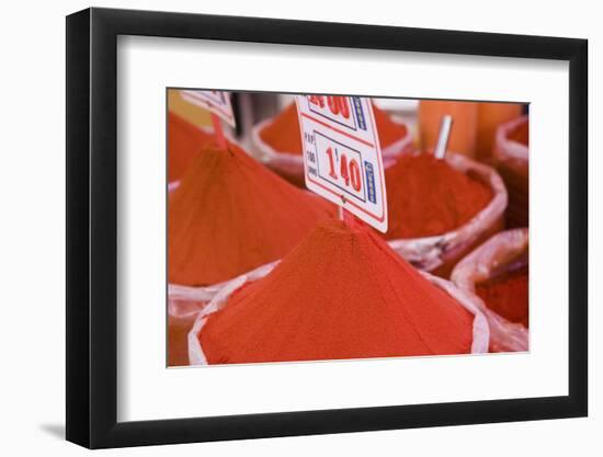 Paprika for Sale, Mercado Central (Central Market), Valencia-Martin Child-Framed Photographic Print