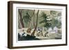 'Papu Tribe on the Isle of Rawak', c1820-1839-G Bramati-Framed Giclee Print
