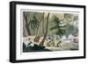 'Papu Tribe on the Isle of Rawak', c1820-1839-G Bramati-Framed Giclee Print