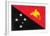 Papua New Guinea Flag Design with Wood Patterning - Flags of the World Series-Philippe Hugonnard-Framed Art Print