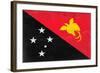 Papua New Guinea Flag Design with Wood Patterning - Flags of the World Series-Philippe Hugonnard-Framed Art Print