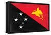 Papua New Guinea Flag Design with Wood Patterning - Flags of the World Series-Philippe Hugonnard-Framed Stretched Canvas