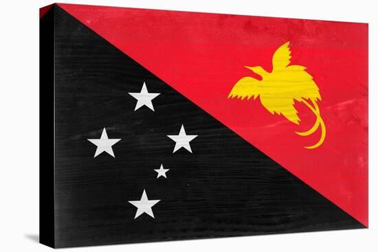 Papua New Guinea Flag Design with Wood Patterning - Flags of the World Series-Philippe Hugonnard-Stretched Canvas