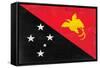 Papua New Guinea Flag Design with Wood Patterning - Flags of the World Series-Philippe Hugonnard-Framed Stretched Canvas