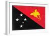 Papua New Guinea Flag Design with Wood Patterning - Flags of the World Series-Philippe Hugonnard-Framed Art Print