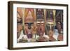 Papua New Guinea, Murik Lakes, Karau Village. Carved Wooden Masks-Cindy Miller Hopkins-Framed Photographic Print