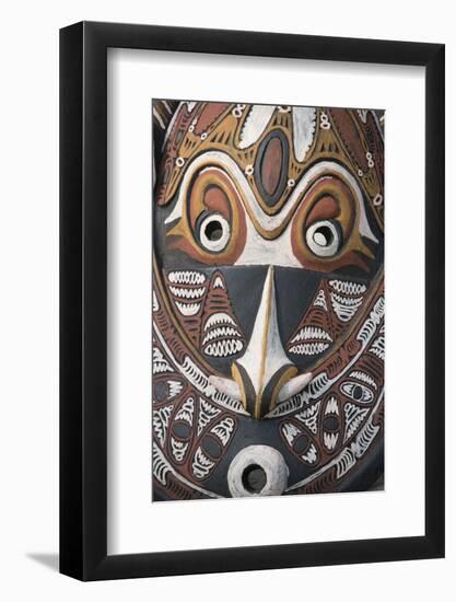 Papua New Guinea, Murik Lakes, Karau Village. Traditional Carved Masks-Cindy Miller Hopkins-Framed Photographic Print