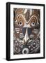 Papua New Guinea, Murik Lakes, Karau Village. Traditional Carved Masks-Cindy Miller Hopkins-Framed Photographic Print