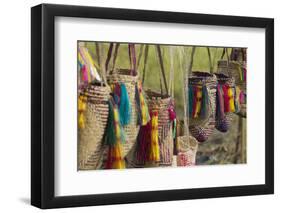 Papua New Guinea, Murik Lakes, Karau Village. Woven Straw Bags-Cindy Miller Hopkins-Framed Photographic Print