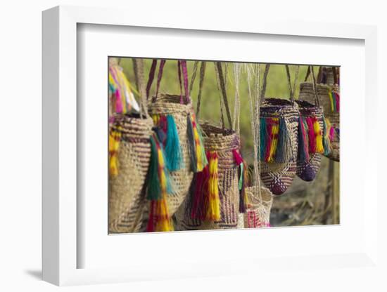 Papua New Guinea, Murik Lakes, Karau Village. Woven Straw Bags-Cindy Miller Hopkins-Framed Photographic Print