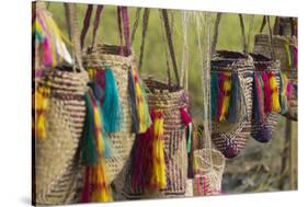 Papua New Guinea, Murik Lakes, Karau Village. Woven Straw Bags-Cindy Miller Hopkins-Stretched Canvas