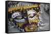 Papua New Guinea, Village of Kopar. Folk Art Souvenir Mask-Cindy Miller Hopkins-Framed Stretched Canvas