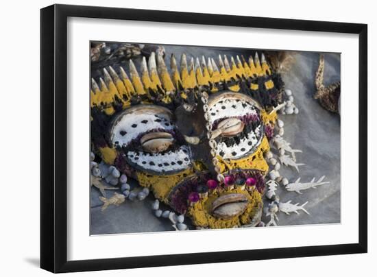 Papua New Guinea, Village of Kopar. Folk Art Souvenir Mask-Cindy Miller Hopkins-Framed Photographic Print