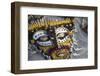 Papua New Guinea, Village of Kopar. Folk Art Souvenir Mask-Cindy Miller Hopkins-Framed Photographic Print