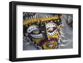 Papua New Guinea, Village of Kopar. Folk Art Souvenir Mask-Cindy Miller Hopkins-Framed Photographic Print