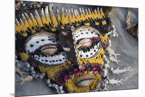 Papua New Guinea, Village of Kopar. Folk Art Souvenir Mask-Cindy Miller Hopkins-Mounted Premium Photographic Print