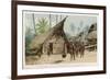 Papua New Guinea: Village Scene in the North-East of the Island-Wilhelm Kuhnert-Framed Premium Giclee Print