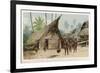 Papua New Guinea: Village Scene in the North-East of the Island-Wilhelm Kuhnert-Framed Premium Giclee Print