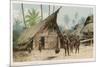 Papua New Guinea: Village Scene in the North-East of the Island-Wilhelm Kuhnert-Mounted Premium Giclee Print