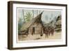 Papua New Guinea: Village Scene in the North-East of the Island-Wilhelm Kuhnert-Framed Art Print